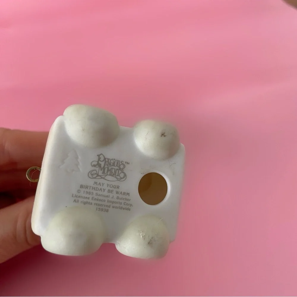 Precious moments 1985 baby gift porcelain bear ornament trinket home decor